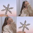 thumbnail image 6 of Skymirror Hair Clip Stylish Hairpin Sparkling Snowflake Design Women Girls Daily Wear Hair Clamp Weddings Christmas Ornaments, 6 of 7