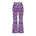 thumbnail image 5 of DISNIMO Purple Leopard Print Flare Leggings for Kids 14 Sports Leg Waist With Pocket for Kids Yoga Flared Straight Fitness Wide Leggings Flare KidsYoga Pants for Kids Yoga Pants, 5 of 7