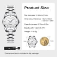 thumbnail image 5 of Women Watch Classic Quartz Wristwatch for Woman Solid Stainess Steel Band Luminous Pointer 3ATM Waterproof Watch Mother's Day Gift, 5 of 8