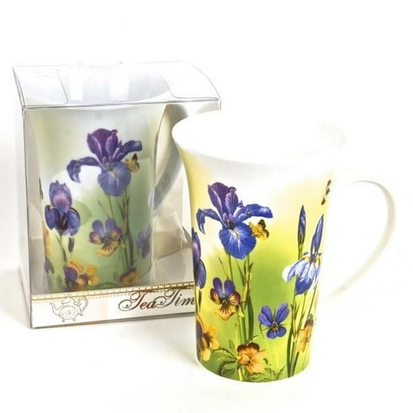 Set of 2 Porcelain Irises Mug