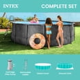 thumbnail image 6 of INTEX Round Prism Frame 15ft x 48in Above Ground Swimming Pool Set w/ Pump, 6 of 8