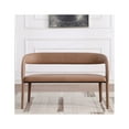 thumbnail image 2 of Best Master Furniture Marcus Brown PU Leather Dining Bench, 2 of 5