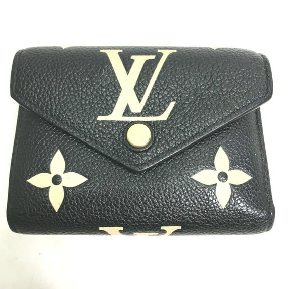 Pre-Owned Louis Vuitton M80968 MonogramEmpreinte Compact wallet Trifold wallet Black... (Fair)