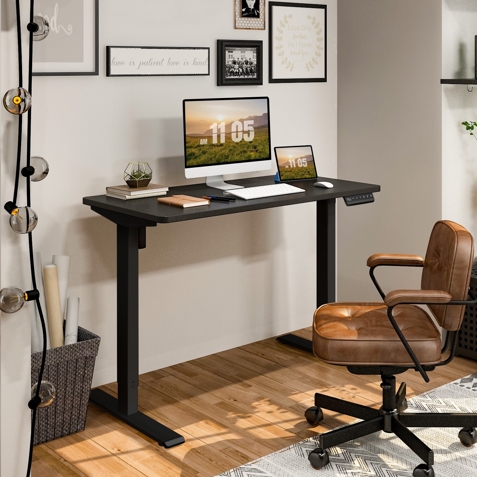 FLEXISPOT 48" x 24" Home Office Height Adjustable Standing Desk Memory