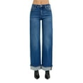 thumbnail image 5 of Risen Jeans - Tummy Control High Rise Cuffed Wide Jeans (31" Cuffed Inseam) - PW21046, 5 of 10