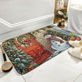 thumbnail image 5 of Christmas Doormat Winter Snowman Door Mat Xmas Welcome Mat Non-Slip and Washable Winter Doormat Rubber Back Snowflakes Door Mat Rugs for Indoor Outdoor 20"x32", 5 of 8