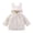 White, variant on Kids 3D Animal Ear Fuzzy Fleece Zip Up Hooded Jacket Cartoon Embroidery Winter Outer Coat Brown,3-4 Years