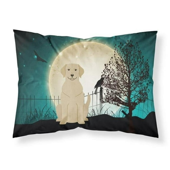 Halloween Scary Yellow Labrador Fabric Standard Pillowcase, 20.5 x 0.25 x 30 in.