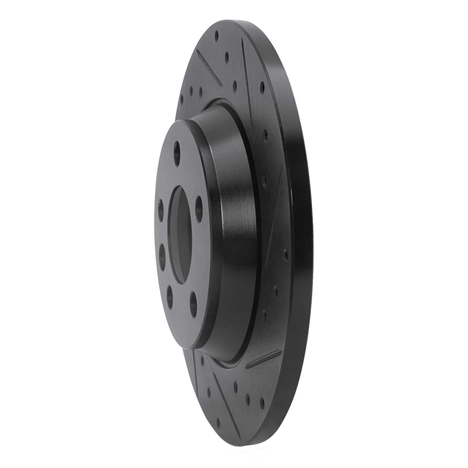 Dynamic Friction Company 633-74047R DFC Brake Rotor - Drilled And Slotted - Black
