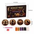 thumbnail image 3 of 4 Pack, Halloween Diamond Art Kits for Adults 4 Inch Diy Coaster Set Halloween Crafts for Adults Halloween Decor Bead Art Supplies for Fall Season Home Table Display, 1 Set, 3 of 8