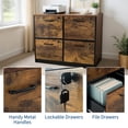 thumbnail image 6 of Studyset 4 Drawer File Cabinet with Lock, Locked File Cabinet with Key, Printer Stand, Office Filing Cabinet Organizer Wooden Filing Cabinets for Letter/A4/Files, 6 of 9