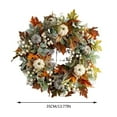 thumbnail image 3 of Artificial 13.77 inch Wreath Fall Maple Leaves Wreath,White Berry with White Pumpkin Wreath for Front Door Harvest Festival Window Wedding Autumn Outdoor Indoor Decor, 3 of 9
