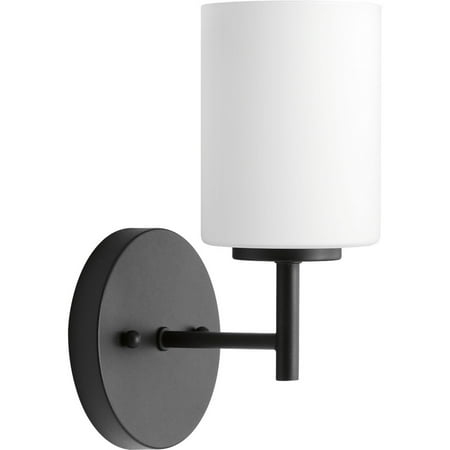 

Progress Lighting Replay Collection 9.75 1 Light Textured Black Etched Glass Bath Vanity Light