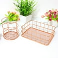 thumbnail image 4 of Redempat Rosegold Multi-functional Storage Basket - Organized And Efficient Solution For Office Storage Rose Gold 9**10cm,Circular pen holder 1Set, 4 of 6