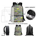 thumbnail image 6 of Uourmeti Durable 17 Inch Backpack for Shopping School, Roomy Interior Large Capacity Rich Texture School Backpack, Funny Golf Print, 6 of 6