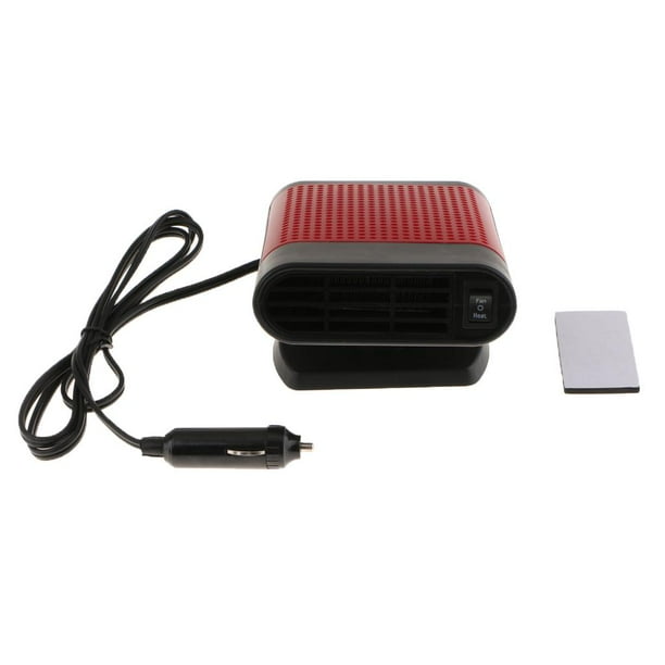 Calentador portátil para coche, ventilador de enfriamiento rápido, calentador seco, desempañador y desempañador de 12 V rojo