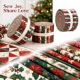 thumbnail image 3 of Christmas Precut Fabric Strips, 40pc Snowflake Poinsettia Plaid Fabric for DIY Quilting and Sewing, 2.56 x 39.37 in Craft Kit, 3 of 5