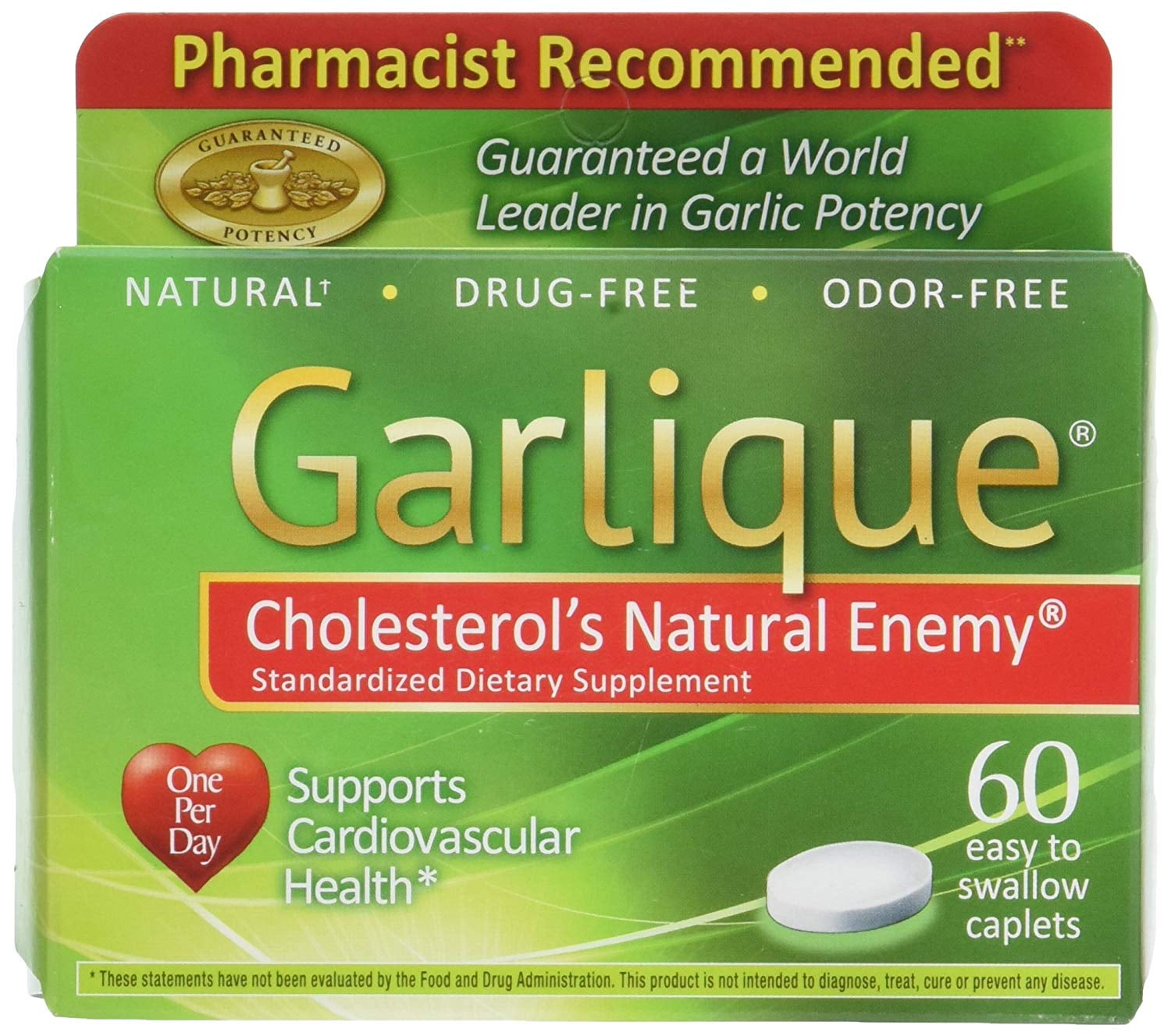 tabs 60, Sun Source Garlique Dietary Supplement Caplets 60 ea By Garlique