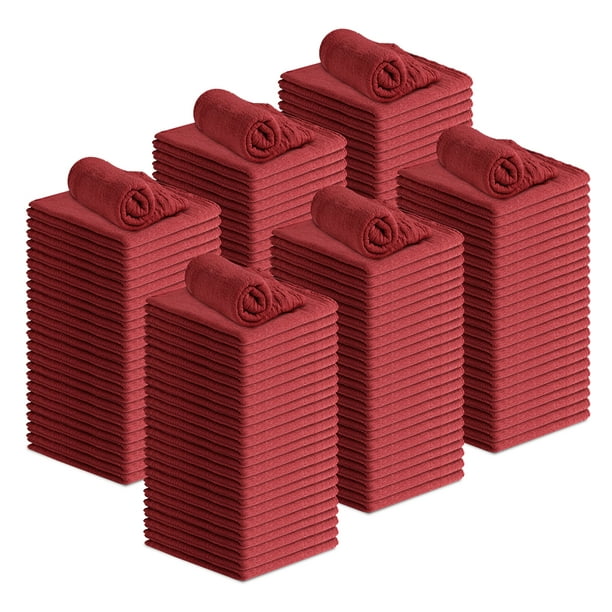 Avalon Red Shop Towels (Pack of 150 12x14 Inches) Shop Rags Cotton