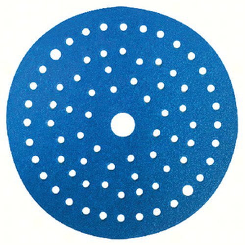 Seachoice 91956 Blue Ceramic Hook & Loop Discs with Vacuum Holes, Grade: 220