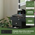 thumbnail image 6 of Uforic Black 8-Drawer Makeup Vanity Desk with Dimmable Hollywood LED Mirror USB-C & 2 AC Outlets, 6 of 8