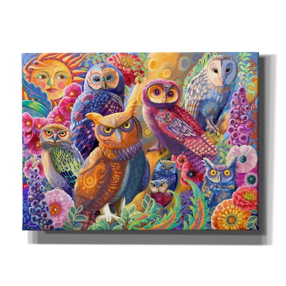 Epic Graffiti 'Owl Autonomy' by Laura Audi, Canvas Wall Art, 16"x12"