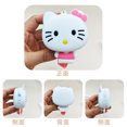 thumbnail image 3 of Monedero con cremallera y llavero para pareja de Sanrio, súper lindo, bolso con forma de gato Kt, accesorio para colgar, bolso pequeño para el auto, 3 of 5