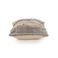 thumbnail image 6 of LR Home Elia Natural/Black Striped Cotton Fringed Adult Decorative Throw Pillow Cover, 6 of 8