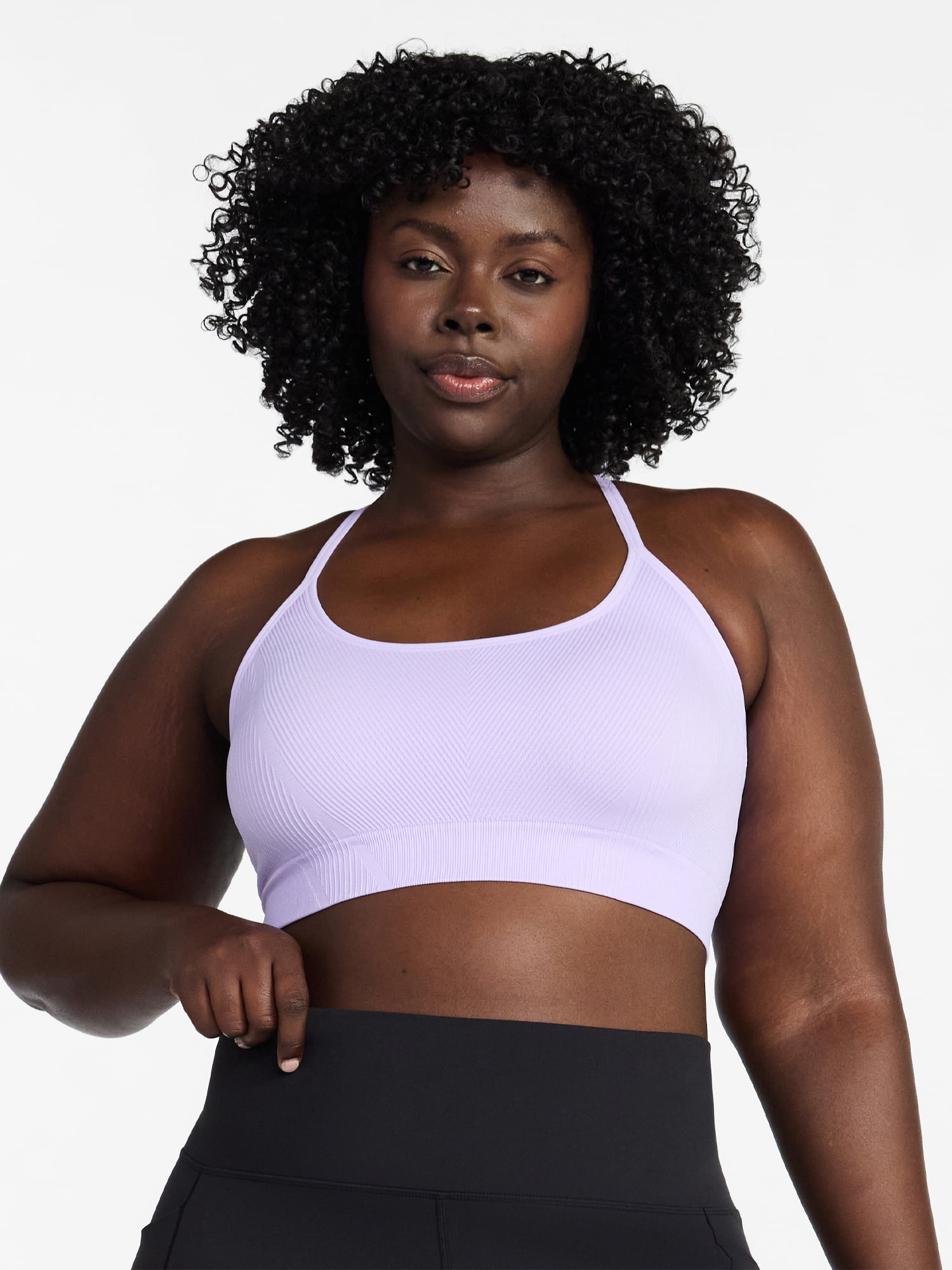 Avia Women's Low Support Seamless Textured Cami Sports Bra, Sizes XS-XXXL