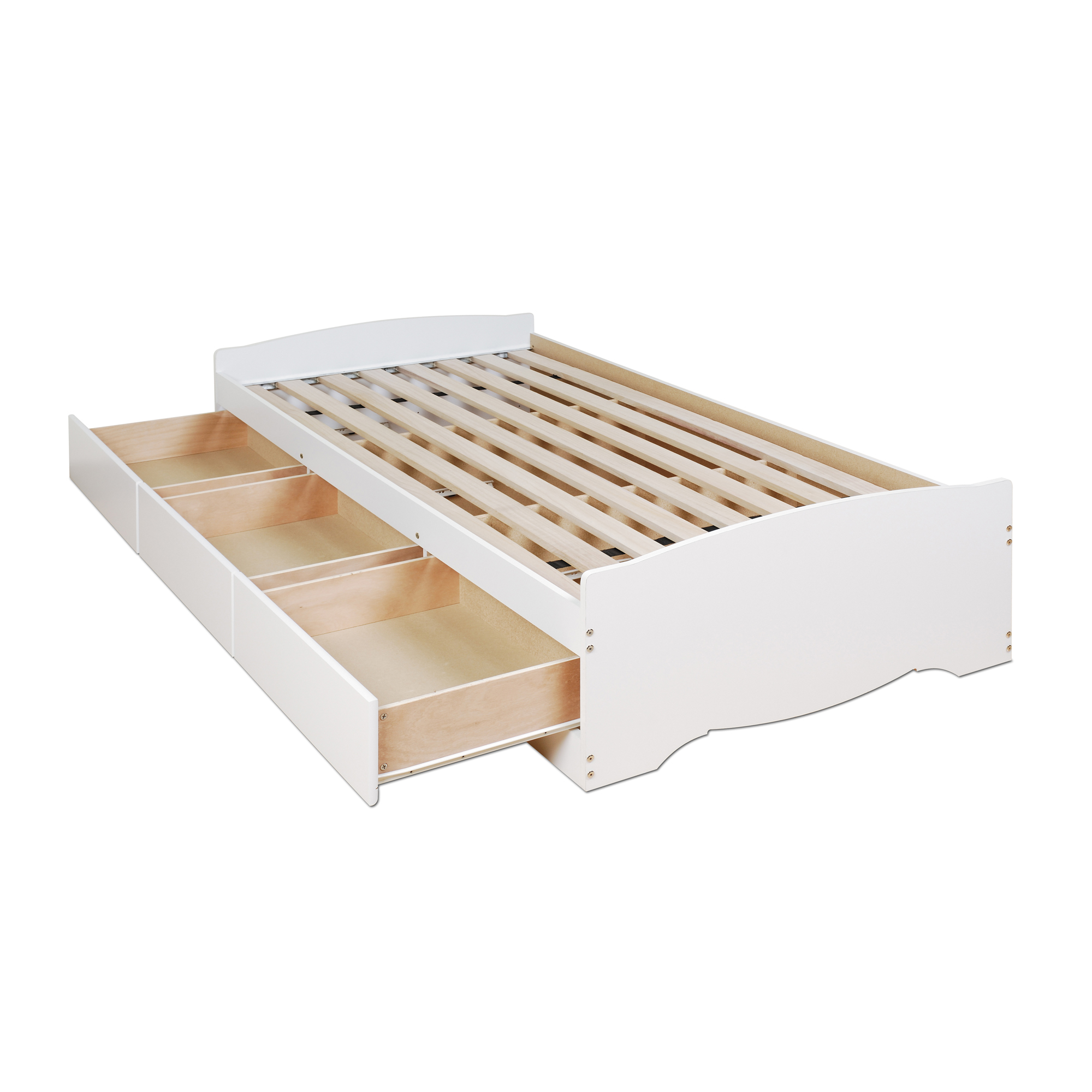 Prepac Twin Mate's Platform Storage Bed with 3 Drawers, White