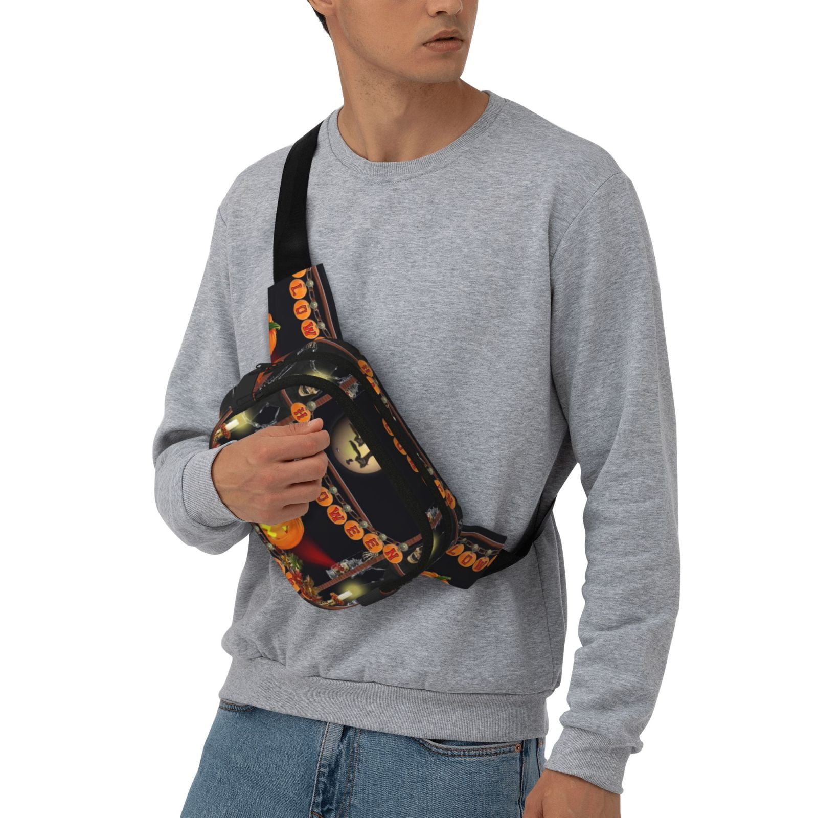 Hirioo Halloween Decoration for Double Layer Waist Bag Adjustable Fanny Pack For Travel Running Hiking