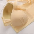 thumbnail image 6 of LYEAA Womens Bras for Older Women Plus Size Push up Lightly Lined Wireless Front Closure Daily Bras Wirefree Wide Strap Lift Soft Bralette No Wire Breathable Comfort Sleeping Bras Beige L, 6 of 8