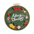 thumbnail image 3 of Kit de bordado navideño, punto de cruz, regalo de Navidad para adultos Corona navideña A, 3 of 9