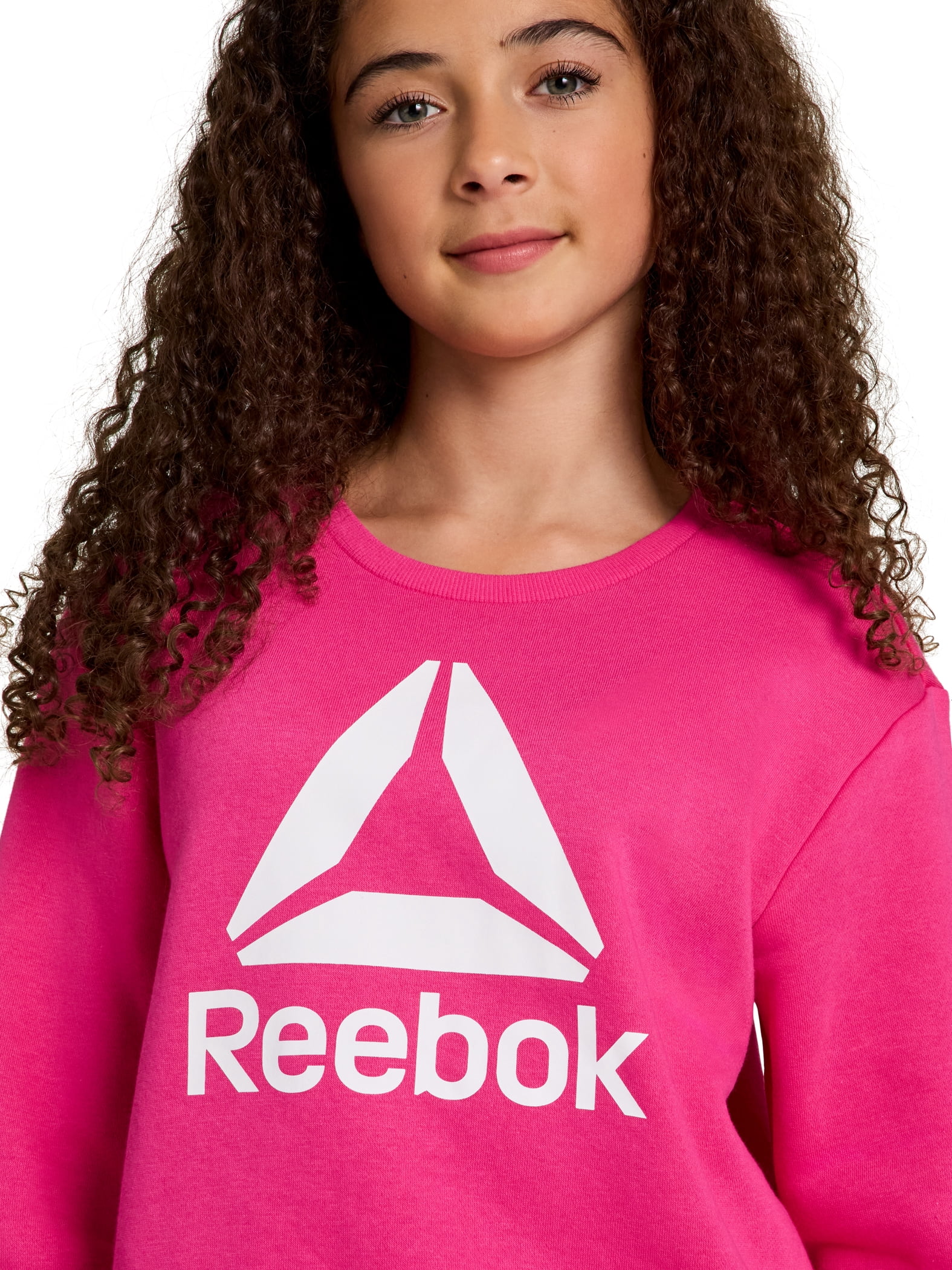 Reebok Girl's Game Day Fleece Crewneck, Sizes 4-18