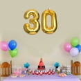 thumbnail image 5 of Stri 40 Inch Gold Number 30th Balloon Party Festival Decorations Birthday Anniversary Jumbo Foil Balloons Party Supplies Photo Props, 5 of 6