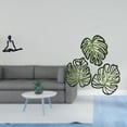 thumbnail image 2 of Palm Leaves Wall Plaque Thinker Sculpture Figurine Lightweight Wood Accent Modern Art for Office Bedroom Decor, 2 of 8