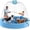 79 IN, variant on 97'' Dog Pool with Sprinkler, Foldable Dog Pools for Large Dogs, 2-in-1 Non-Slip Swimming Pool for Dogs & Kids, Heavy Duty Hard Plastic Pet Bathing Tub for Outdoor Backyard, Blue