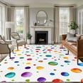 thumbnail image 2 of 5x7 Area Rugs, Colorful Polka Dot Non-Skid Rubber Backing Large Rectangle Rugs - Living Room Bedroom Home Office, Rainbow Color Polka Dots Abstract Indoor Floor Mat Carpets Washable Rug, 2 of 9