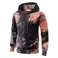 thumbnail image 2 of Men's Oversized Tie-Dye Print Hooded Sweatshirt, Long Sleeve Loose Fit Pullover Fleece Hoodie for Casual Wear, Streetwear, Fall Fashion,Multicolor,5XL, 2 of 4