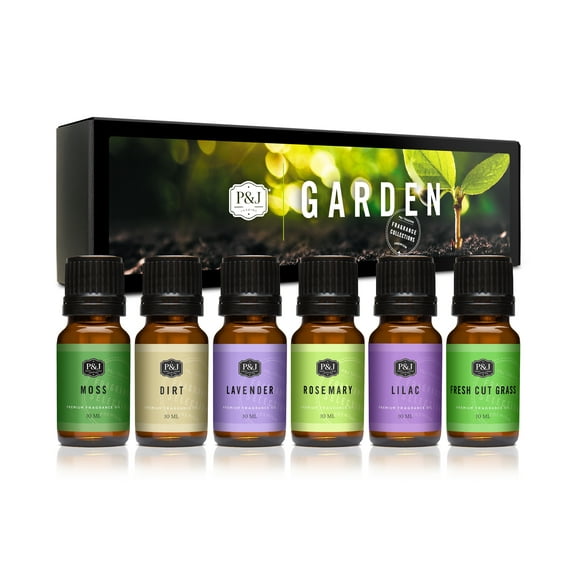 P&J Trading Fragrance Oil | Garden Set of 6 - Scented Oil for Soap Making, Diffusers, Candle Making, Lotions, Haircare, Slime, and Home Fragrance