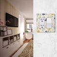 thumbnail image 5 of Yayeee Rocker Switch Wall Plate 3-Gang 6.5"x4.6" Home Decorative Outlet Cover, Blue Floral Rabbit, 5 of 6