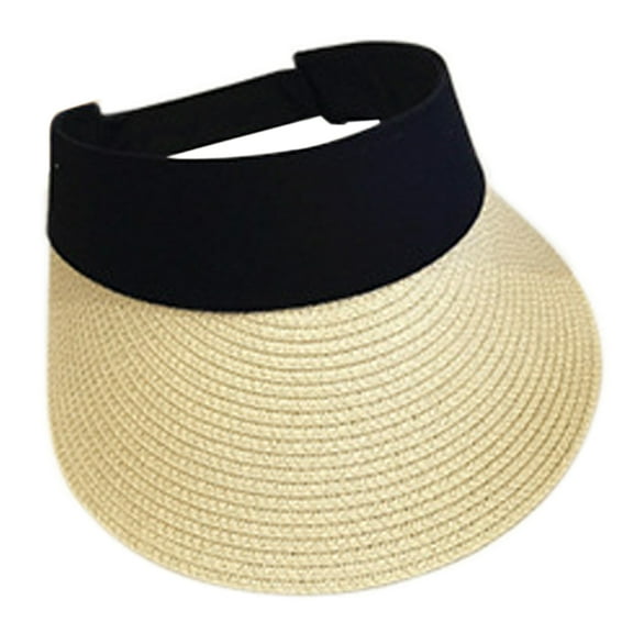 Sun hat, Straw, Black/Beige