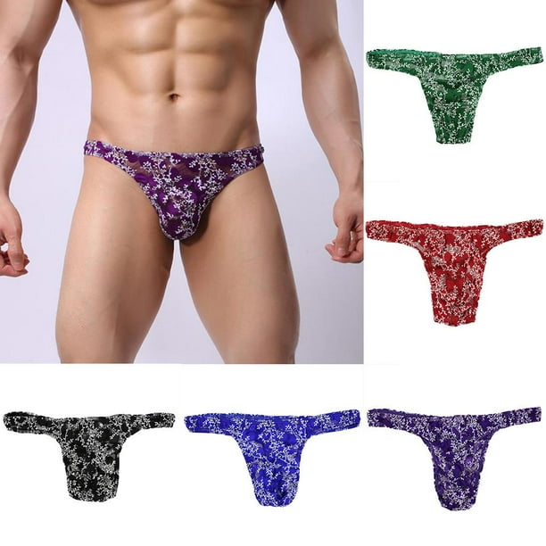 Nuevos calzoncillos tipo boxer de encaje para hombre ropa interior pantalones cortos de moda troncos abultados XXL Yuyangstore Calzoncillos de encaje para hombre Bodega Aurrera en linea