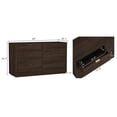 thumbnail image 3 of Evelyn Modern 60" Dresser in Brown (6-Drawer), 3 of 7