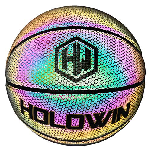 HOLOWIN Reflective Glowing Holographic Luminous Basket Ball for 