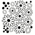 thumbnail image 2 of Flowers and Dots Floral Wall Vinyl Sticker Decals Set 28 pc Package 10 - 1 - Black, 2 of 4