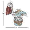 thumbnail image 4 of 9" x 10" Multi Colored Wood Pelican Sculpture, by DecMode, 4 of 11
