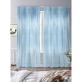 thumbnail image 3 of Light Blue Sheer Curtains 84 Inch Length 2 Panels Set, Modern Abstract Art Ombre Striped Voile Window Treatment Rod Pocket Curtains Sheers Drapes for Bedroom/Living Room/Kitchen 52"x84"x2, 3 of 7