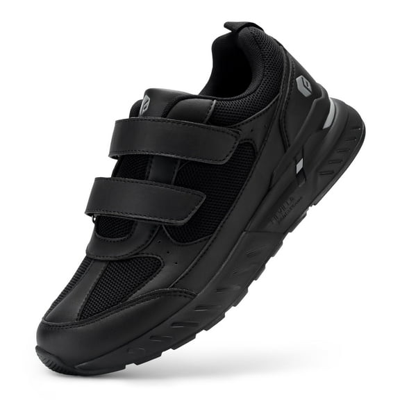 FitVille Extra Wide Walking Shoes for Men Hook and Loop Comfort Sneakers for Wide Feet