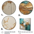 thumbnail image 3 of Designart "Turquoise Calm III" Abstract Landscape Floater Framed Canvas Wall Art, 3 of 7
